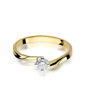 14k Gold Ring with 0.20ct Brilliant Diamond