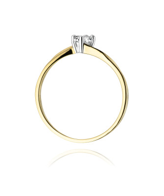 14k Gold Ring with 0.20ct Brilliant Diamond