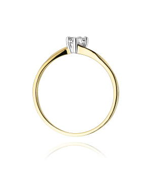 14k Gold Ring with 0.20ct Brilliant Diamond
