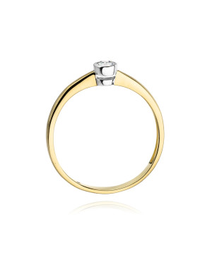 14k Gold Ring with 0.10ct Brilliant Diamond