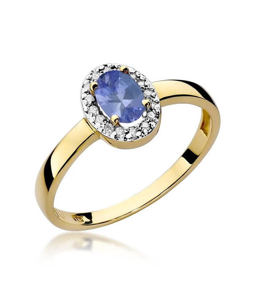 14k Gold Ring with Tanzanite Diamond 0.40ct