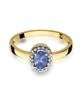 14k Gold Ring with Tanzanite Diamond 0.40ct