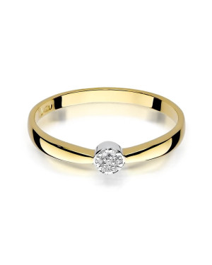 14k Gold Ring with 0.04ct Brilliant Diamond