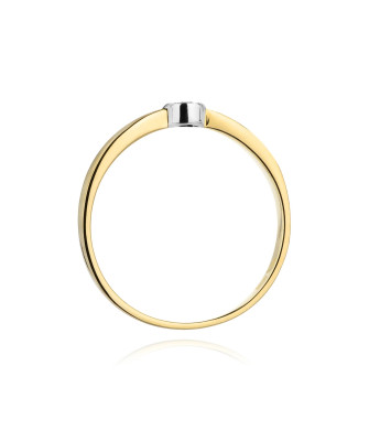 14k Gold Ring with 0.04ct Brilliant Diamond