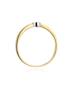 14k Gold Ring with 0.04ct Brilliant Diamond