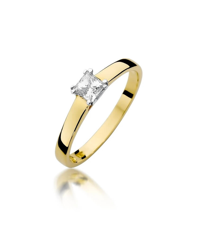 Złoty Pierścionek 14k z diamentem brylant 0,30ct