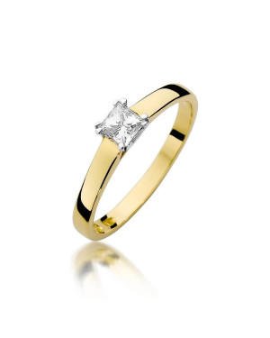 Złoty Pierścionek 14k z diamentem brylant 0,30ct