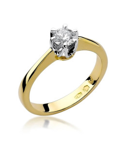 14k Gold Ring with 0.30ct Brilliant Diamond