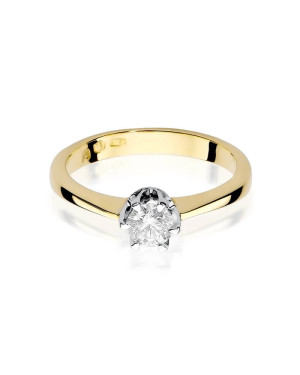 Złoty Pierścionek 14k z diamentem brylant 0,30ct
