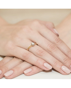 14k Gold Ring with 0.30ct Brilliant Diamond