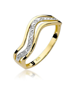 14k Gold Ring with 0.06ct Brilliant Diamond