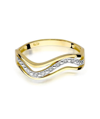 14k Gold Ring with 0.06ct Brilliant Diamond