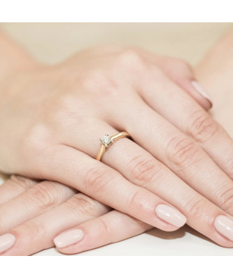 14k Gold Ring with 0.30ct Brilliant Diamond