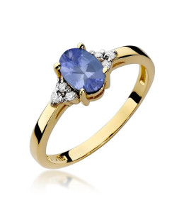 14k Gold Ring with Tanzanite Diamond 0.70ct