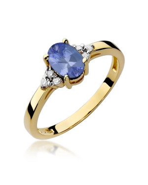 14k Gold Ring with Tanzanite Diamond 0.70ct