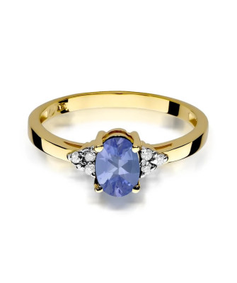 14k Gold Ring with Tanzanite Diamond 0.70ct