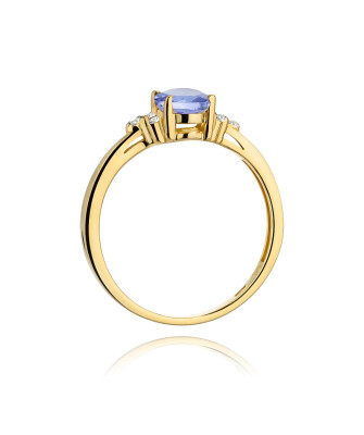 14k Gold Ring with Tanzanite Diamond 0.70ct
