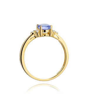 14k Gold Ring with Tanzanite Diamond 0.70ct