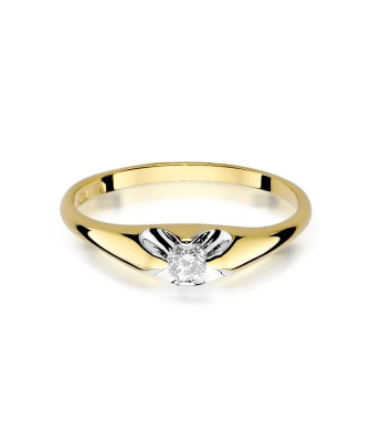 14k Gold Ring with 0.10ct Brilliant Diamond