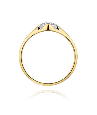 14k Gold Ring with 0.10ct Brilliant Diamond
