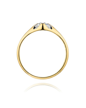 14k Gold Ring with 0.10ct Brilliant Diamond
