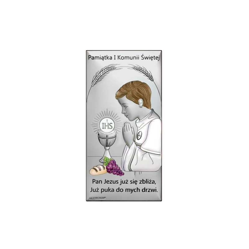 Picture communion souvenir for a boy, silver (HEART) Picture communion souvenir for a boy, silver (HEART)