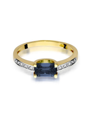14k Gold Ring with 0.60ct Sapphire Diamond