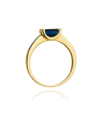 14k Gold Ring with 0.60ct Sapphire Diamond