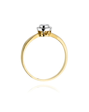 14k Gold Ring with 0.20ct Brilliant Diamond