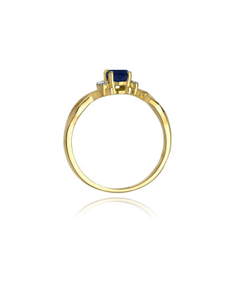Złoty Pierścionek 14k z diamentem szafir 0,70ct