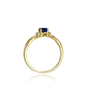 14k Gold Ring with Sapphire Diamond 0.70ct