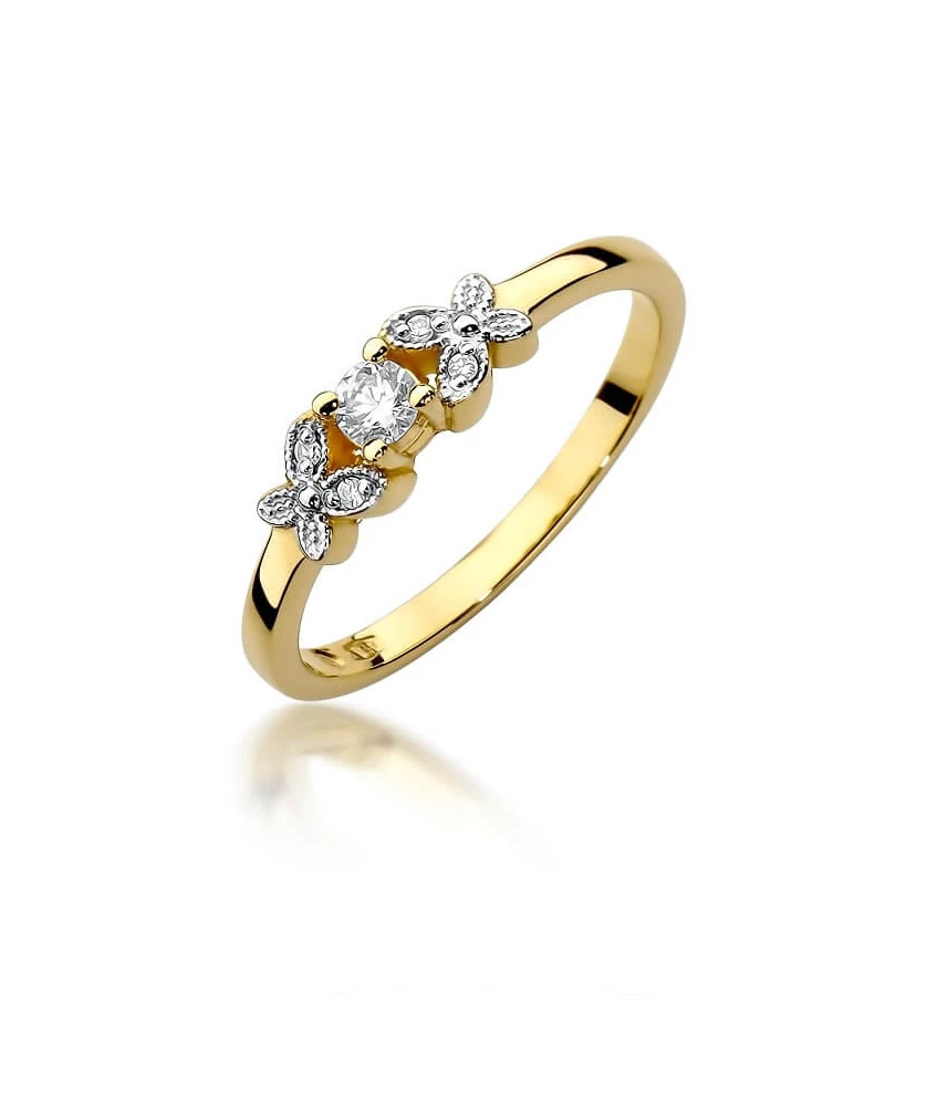 14k Gold Ring with 0.10ct Brilliant Diamond