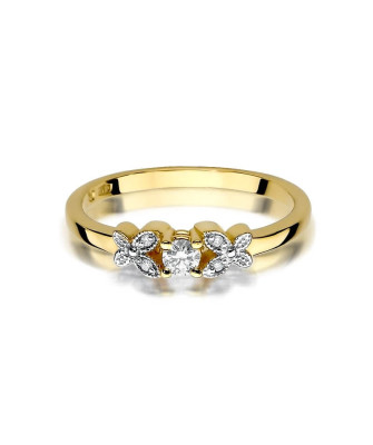 14k Gold Ring with 0.10ct Brilliant Diamond