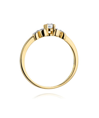 14k Gold Ring with 0.10ct Brilliant Diamond
