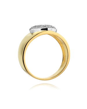 Złoty Pierścionek 14k z diamentem brylant 0,26ct