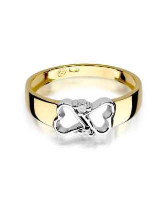 14k Gold Ring with 0.04ct Brilliant Diamond