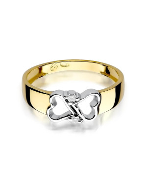 14k Gold Ring with 0.04ct Brilliant Diamond