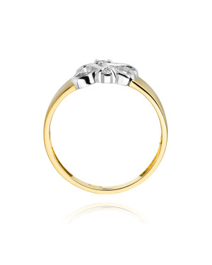 14k Gold Ring with 0.04ct Brilliant Diamond