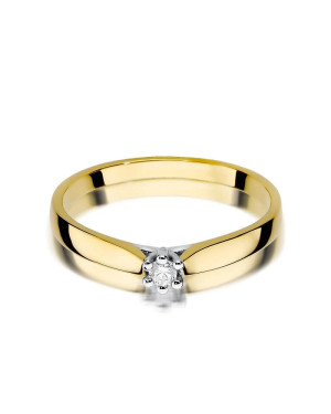 14k Gold Ring with 0.04ct Brilliant Diamond