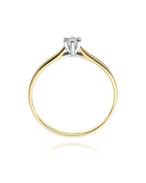14k Gold Ring with 0.04ct Brilliant Diamond