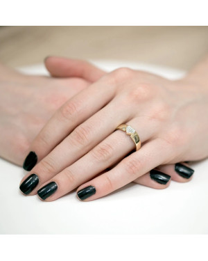 14k Gold Ring with 0.04ct Brilliant Diamond