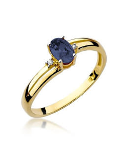 14k Gold Ring with 0.70ct Sapphire Diamond