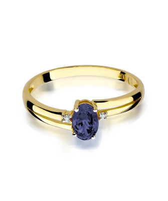 14k Gold Ring with 0.70ct Sapphire Diamond
