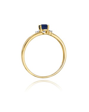 Złoty Pierścionek 14k z diamentem szafir 0,70ct