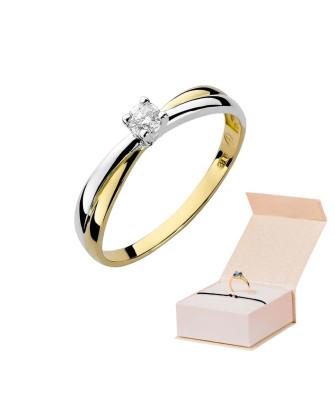 14k Gold Ring with 0.10ct Brilliant Diamond