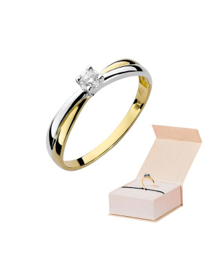 14k Gold Ring with 0.10ct Brilliant Diamond