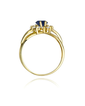 14k Gold Ring with 0.90ct Sapphire Diamond