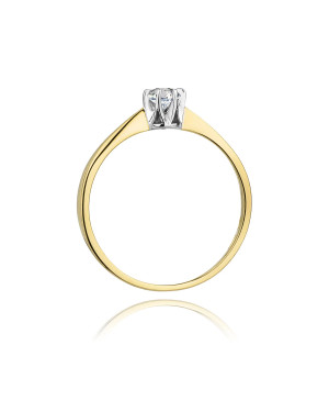 14k Gold Ring with 0.04ct Brilliant Diamond