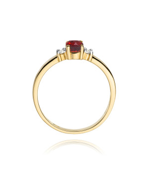 14k Gold Ring with Diamond Ruby 0.60ct