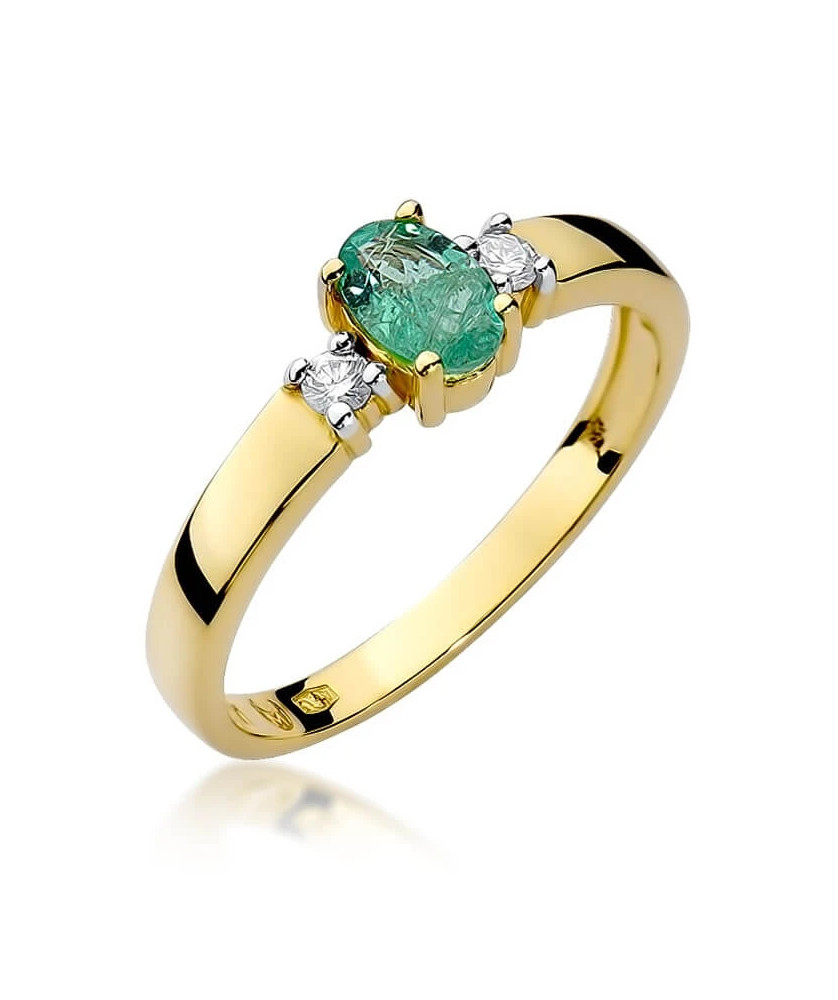 14k Gold Ring with 0.40ct Emerald Diamond
